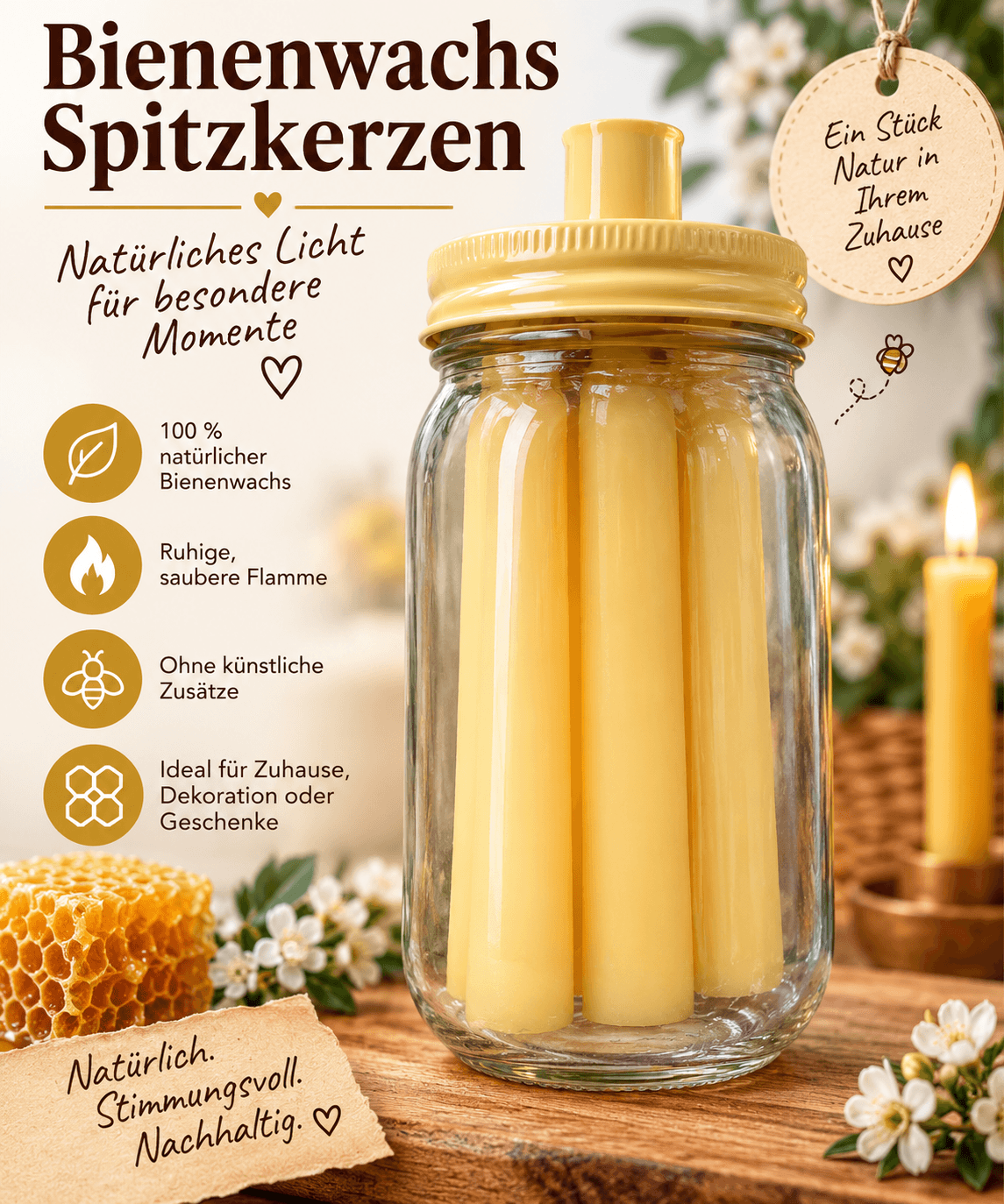 Bienenwachs-Kerzen