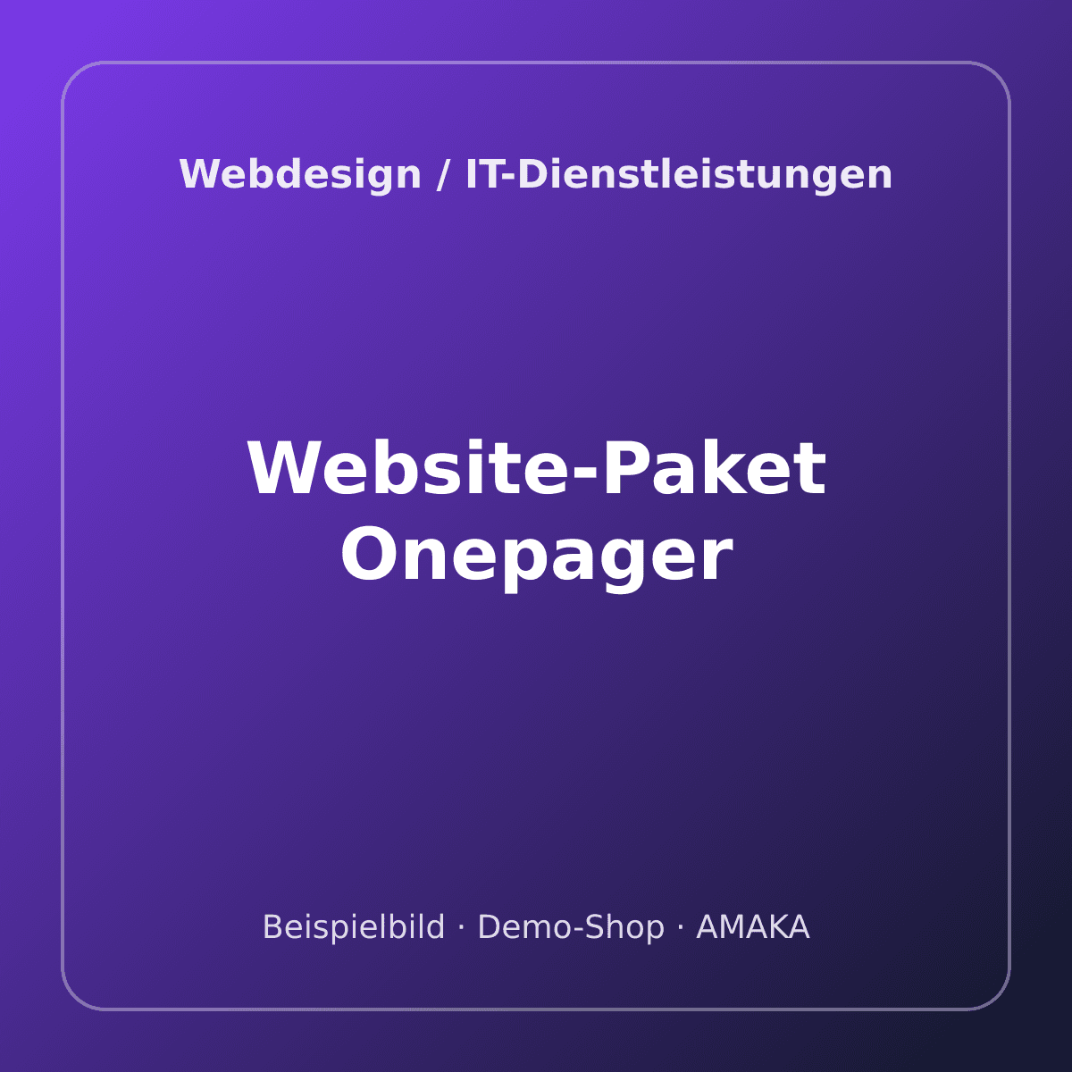 Website-Paket Onepager – Bild 1
