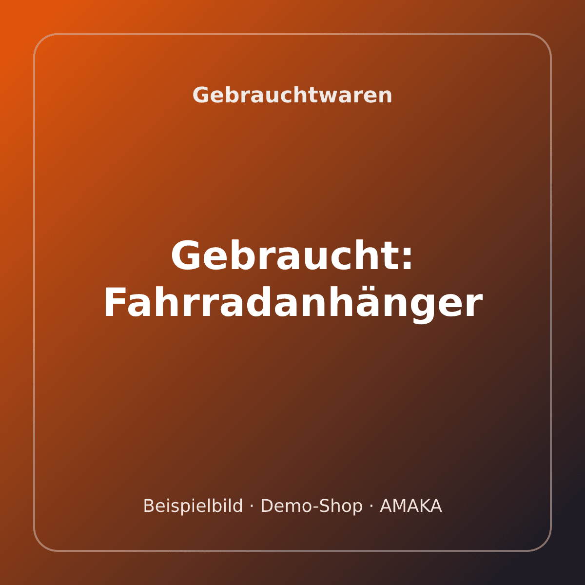 Gebraucht: Fahrradanhänger – Bild 1