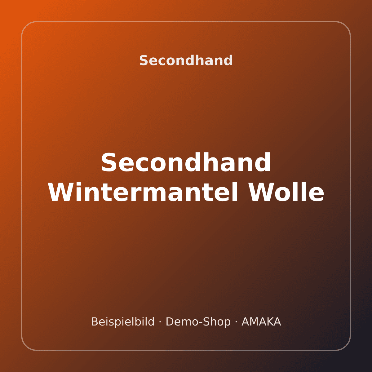 Secondhand Wintermantel Wolle – Bild 1