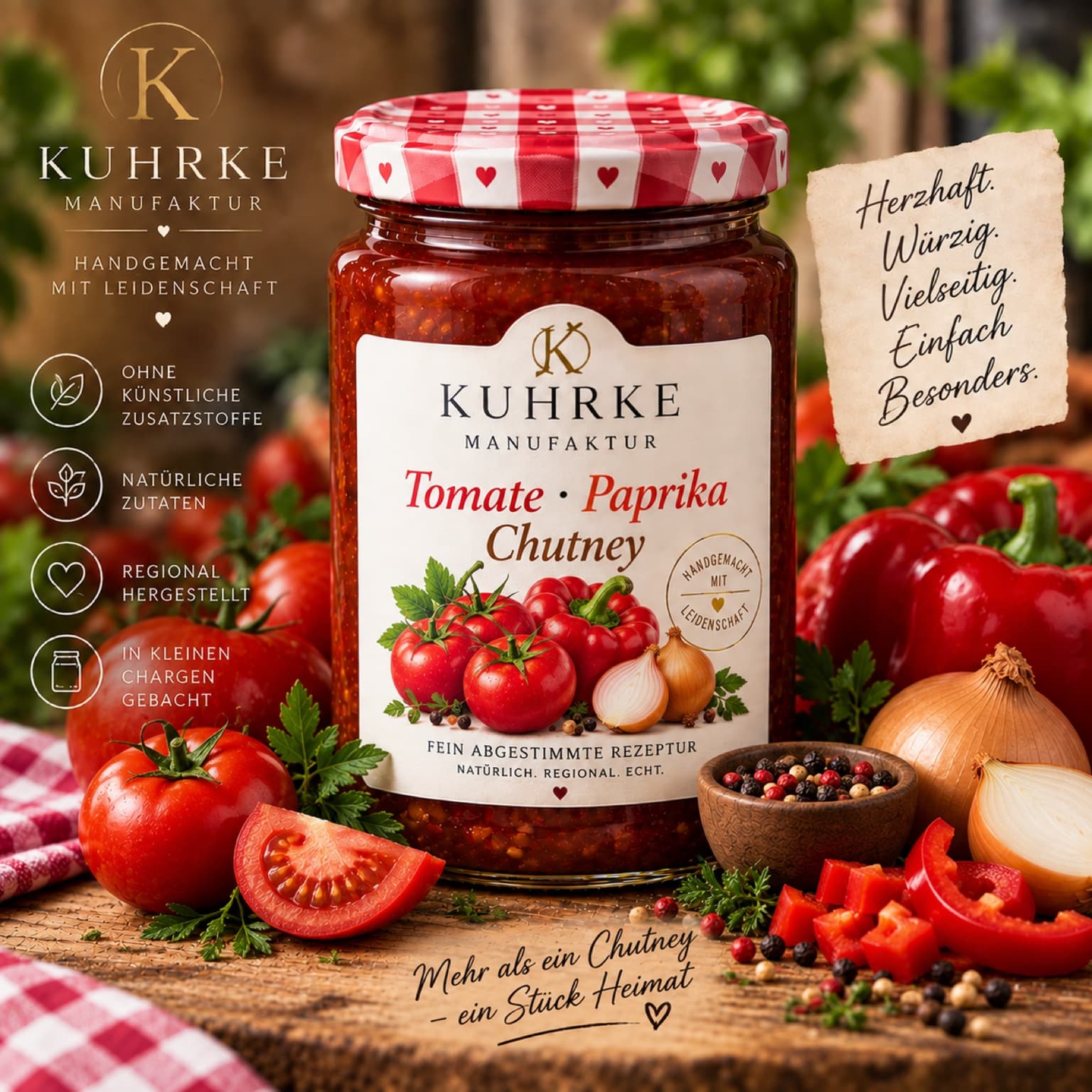 KUHRKE Manufaktur Tomate-Paprika-Chutney