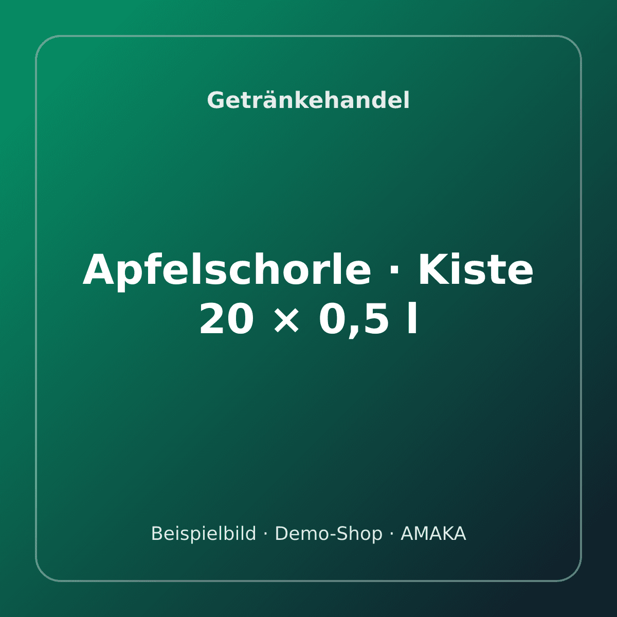 Apfelschorle · Kiste 20 × 0,5 l – Bild 1