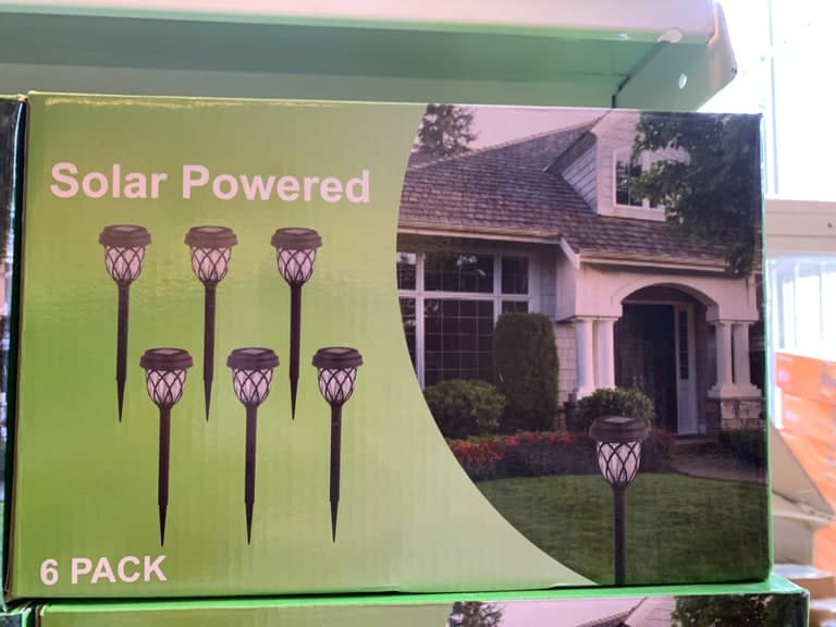 Solar-Powered LED-Gartenleuchten 6er-Set Erdspieß Edison-Look bronze