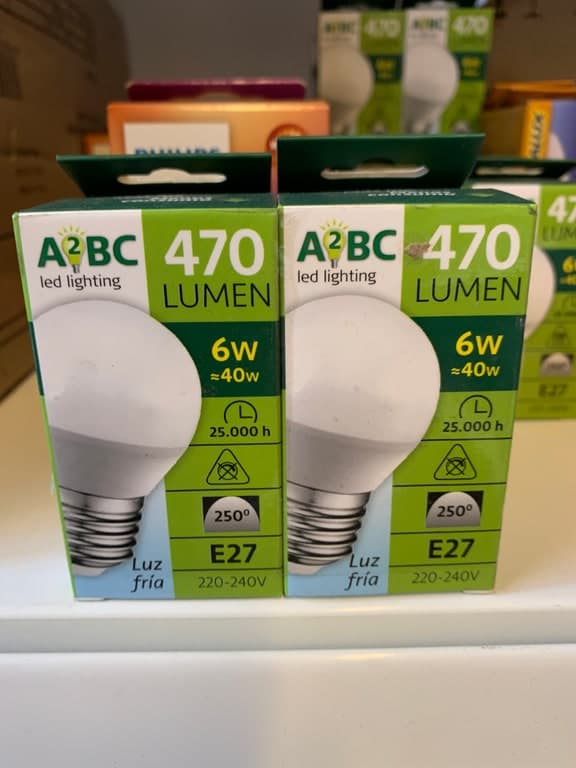 A2BC LED E27 Tropfen 6W (40W) 6500K Kaltweiß (Luz fría) 470lm 25.000h – Bild 1