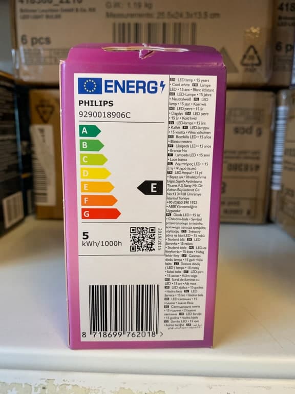 Philips LED E27 Filament 4.3W (40W) 4000K Cool White 540lm klare Glühbirnenform – Bild 2