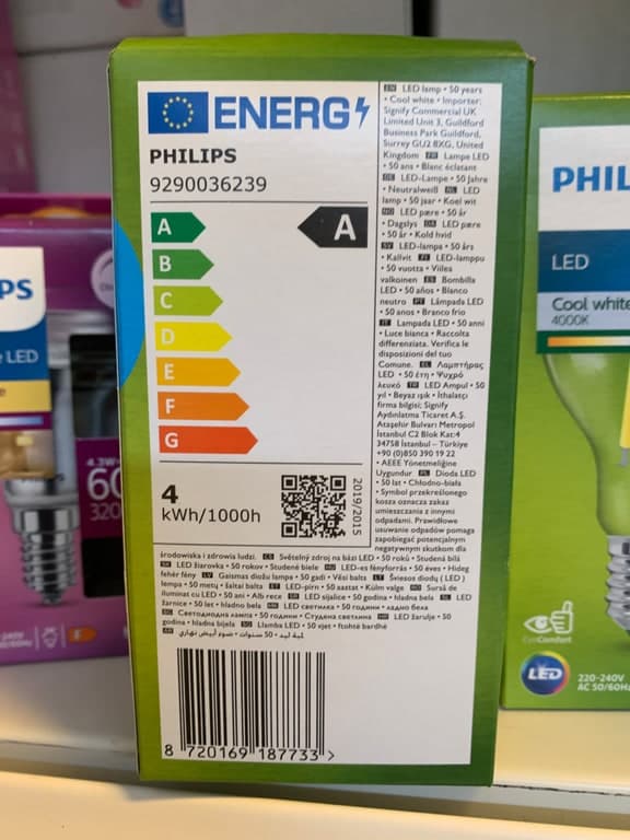 Philips Ultra Efficient LED E27 Filament 4W (60W) 4000K Cool White 840lm Klasse A – Bild 2