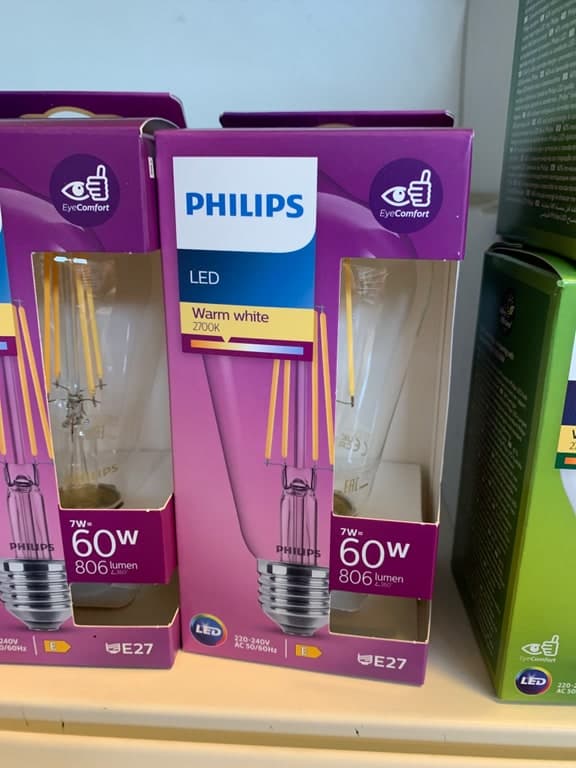 Philips LED E27 Filament ST64 7W (60W) 2700K Warmweiß 806lm Edison-Look – Bild 1