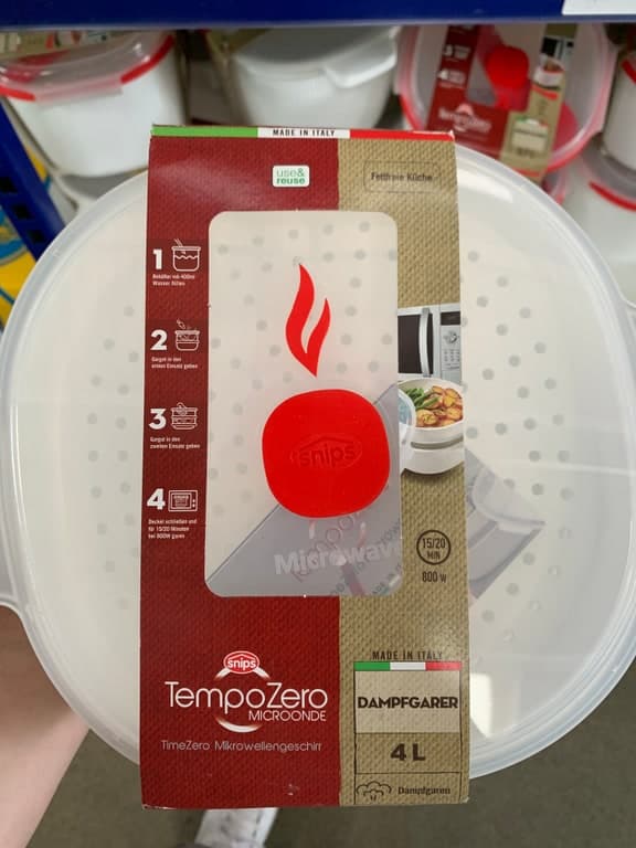 Snips TempoZero Microonde Dampfgarer 4L Mikrowellen-Geschirr Made in Italy – Bild 1