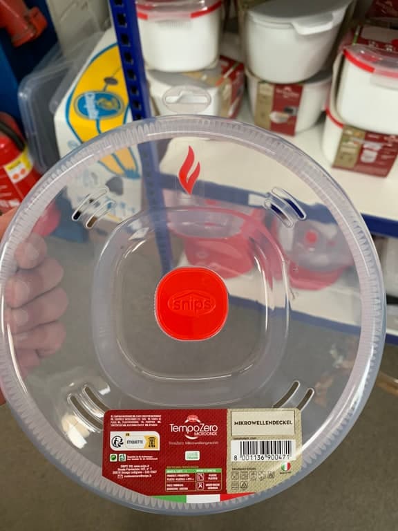 Snips TempoZero Microonde Mikrowellen-Deckel transparent rund universal Made in Italy