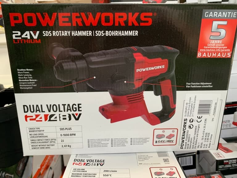 Powerworks Brushless Akku-Werkzeug (vermutlich Akku-Bohrschrauber) — bitte prüfen