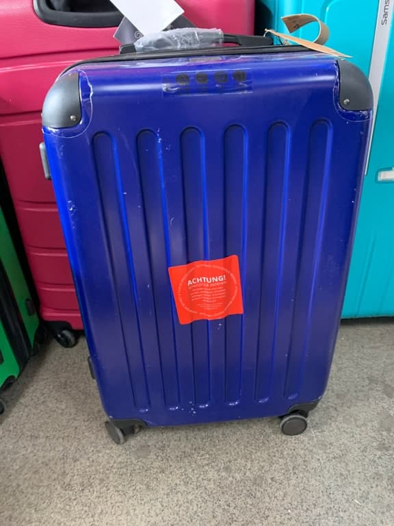 Hartschalen-Koffer Trolley blau (B-Ware: Achtung Kratzer) 4-Rad (Reisekoffer)