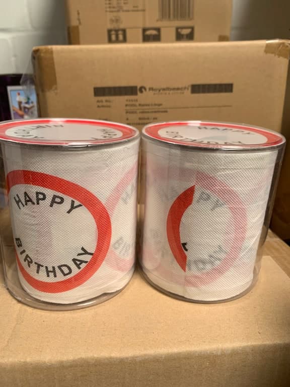 Out of the Blue Carta igienica "Happy Birthday" Toilettenpapier-Gag (33/0026)