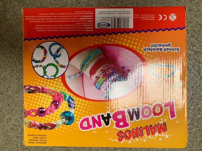 AMEWI Malinos LoomBand 2400er-Set Knüpfgummibänder + 24 Clips + 1 Haken (Kreativ-Set, 6+)
