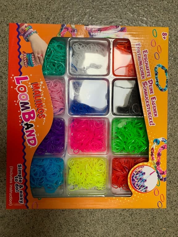 AMEWI Malinos LoomBand XL-Set 12 Farben Knüpfgummibänder (Erschaffe deine eigenen Schmuckstücke 8+)