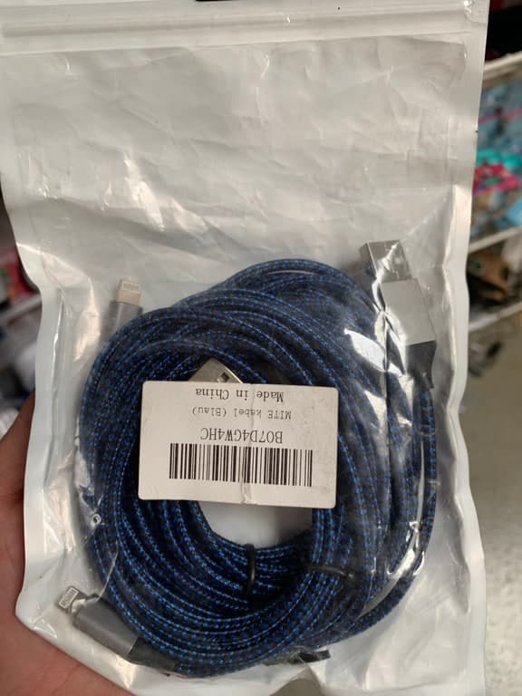 iPhone Lightning-Kabel 3 m Blau geflochten (ASIN B07D4GW4HC)