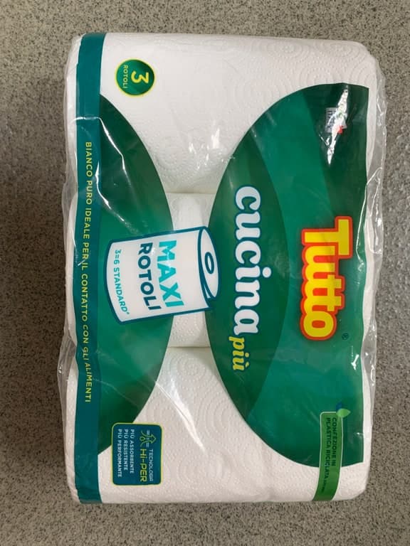 Tutto Cucina Küchenrolle 3er-Pack – 100% Zellstoff, 2-lagig