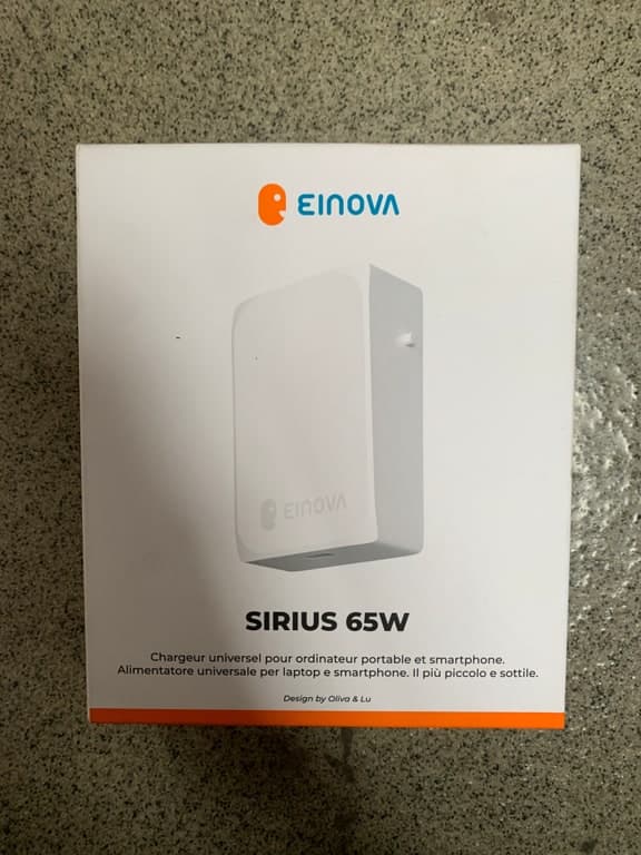 SIRIUS 65W USB-C Schnellladegerät mit 180 cm USB-C-Kabel – Weiß