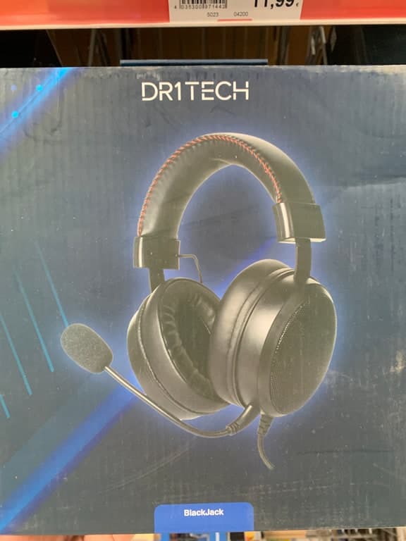 DR1TECH BlackJack Gaming-Headset mit Mikrofon – Schwarz