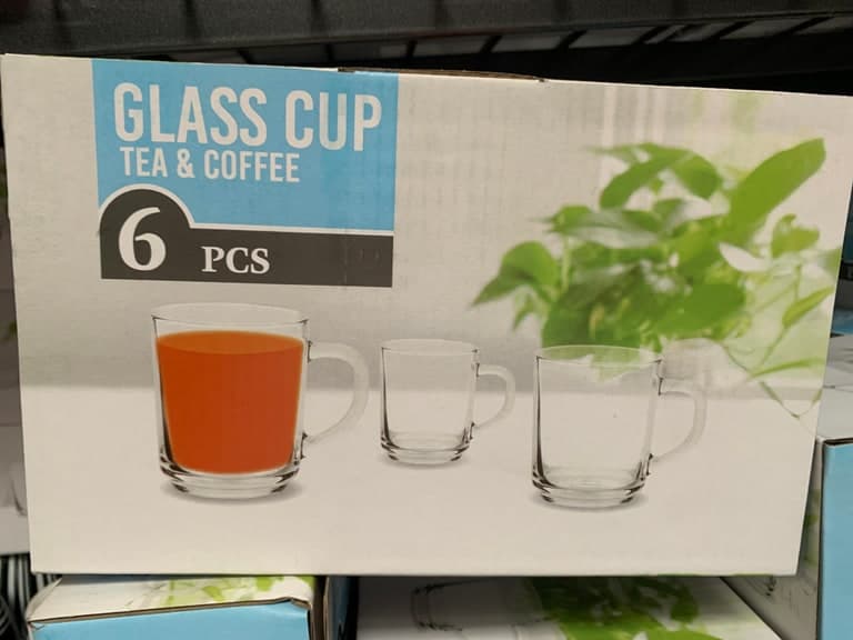 Tee- & Kaffeegläser mit Henkel 6er-Set – Klassische Form – Bild 1