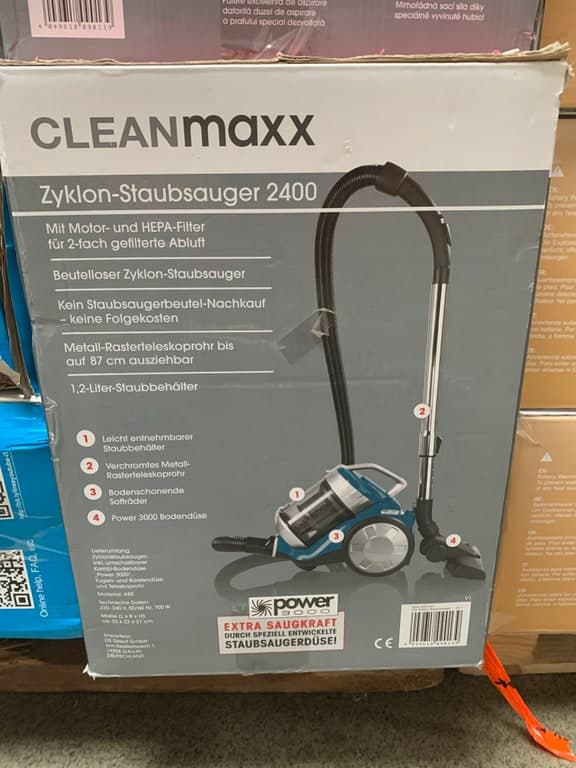 CleanMaxx Zyklon-Staubsauger 2400 Power 3000 - Beutellos mit HEPA-Filter 700W – Bild 1