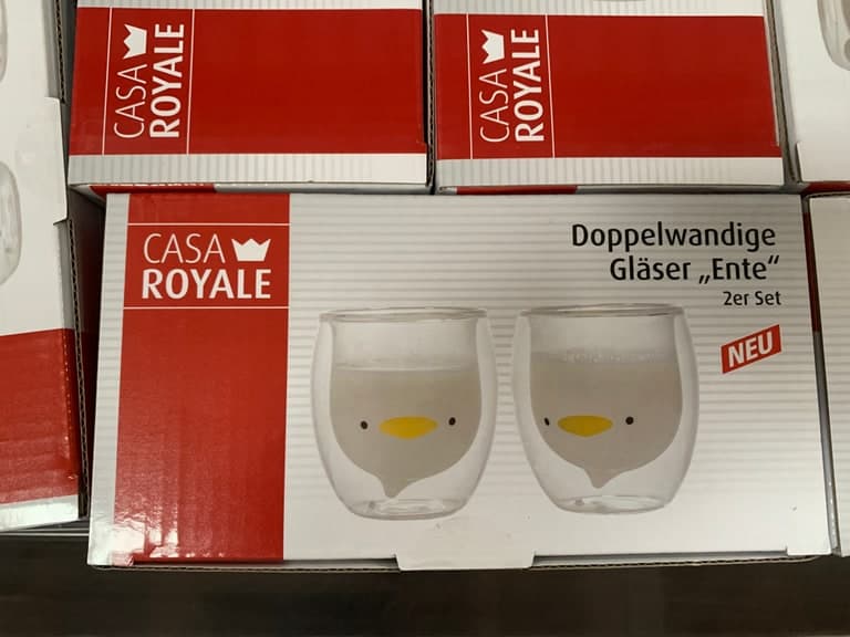 Casa Royale Doppelwandige Gläser "Ente" – 2er-Set Kinder-Becher – Bild 1