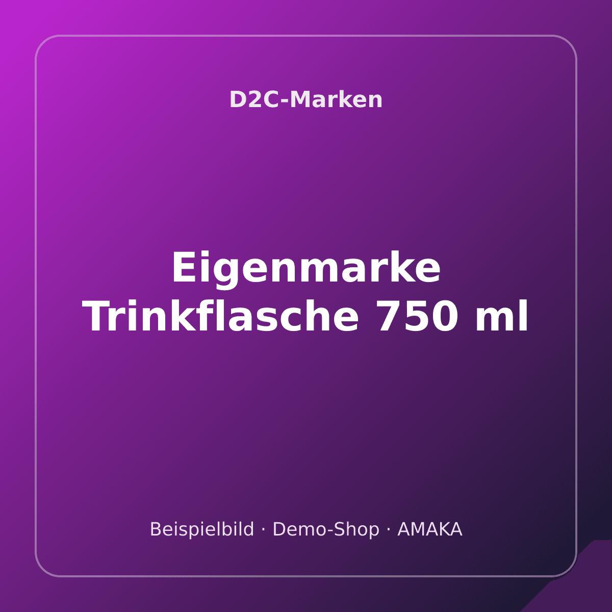 Eigenmarke Trinkflasche 750 ml – Bild 1