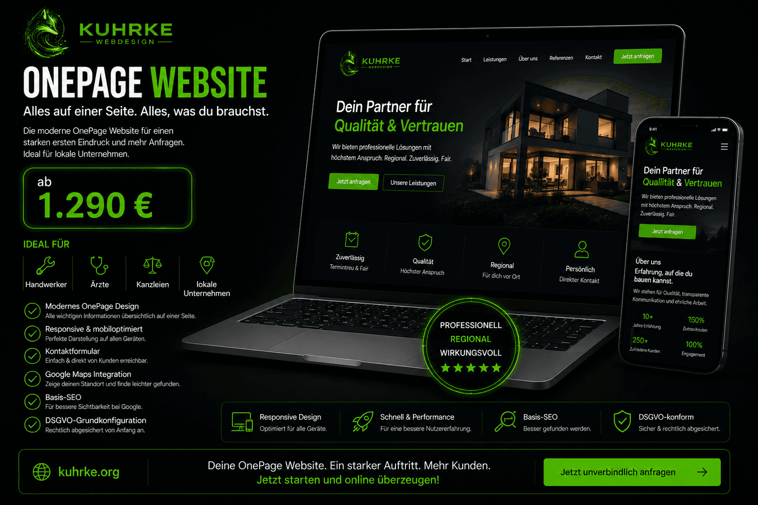 4. OnePage Website – Bild 1