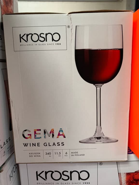 Krosno GEMA Rotweingläser 340 ml – 6er-Set (Brilliance in Glass since 1923) – Bild 1