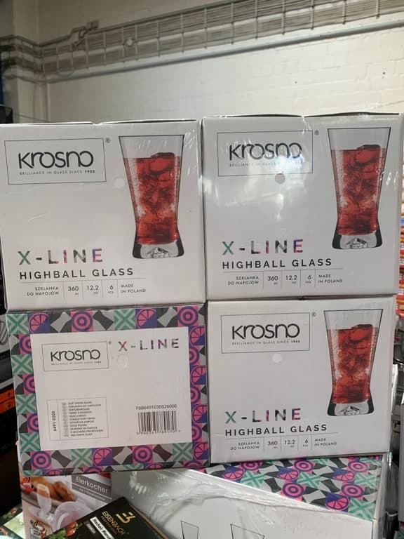 Krosno X-Line Longdrink-/Highball-Gläser 360 ml – 6er-Set – Bild 1
