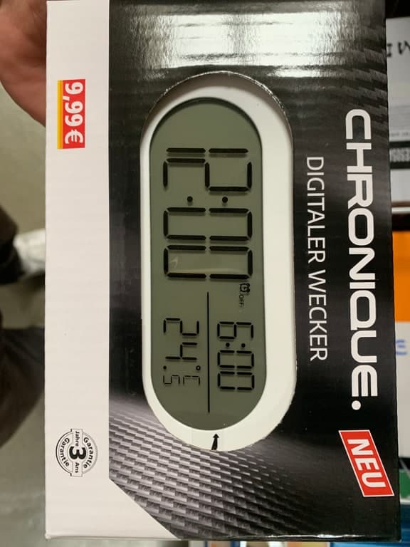 Chronique Digitaler Wecker mit Temperatur-Anzeige – 3 Jahre Garantie – Bild 1